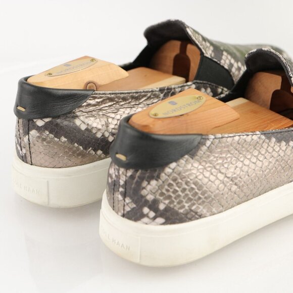 Cole Haan Womens Grandpro Oslon Slip On Shoe Size 9.5 Brown Gray Snakeskin Flat - Picture 3 of 12